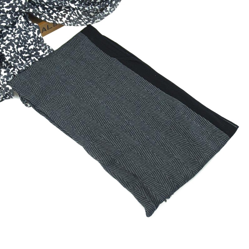 2024 Spring and Autumn Solid Color Cotton and Linen Scarf Men's Mid-Length Warm Scarf Retro Casual Tassel Scarf Cross-Border Supply