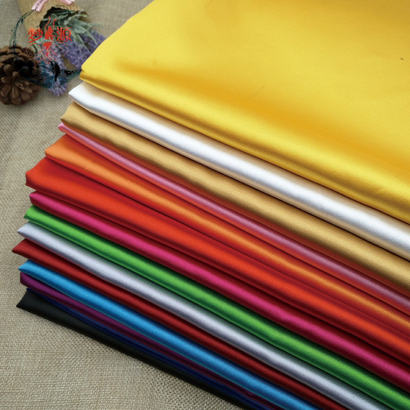 Thickened high-density stretch tin fabric satin cheongsam Hanfu fabric lining props background fabric for shooting