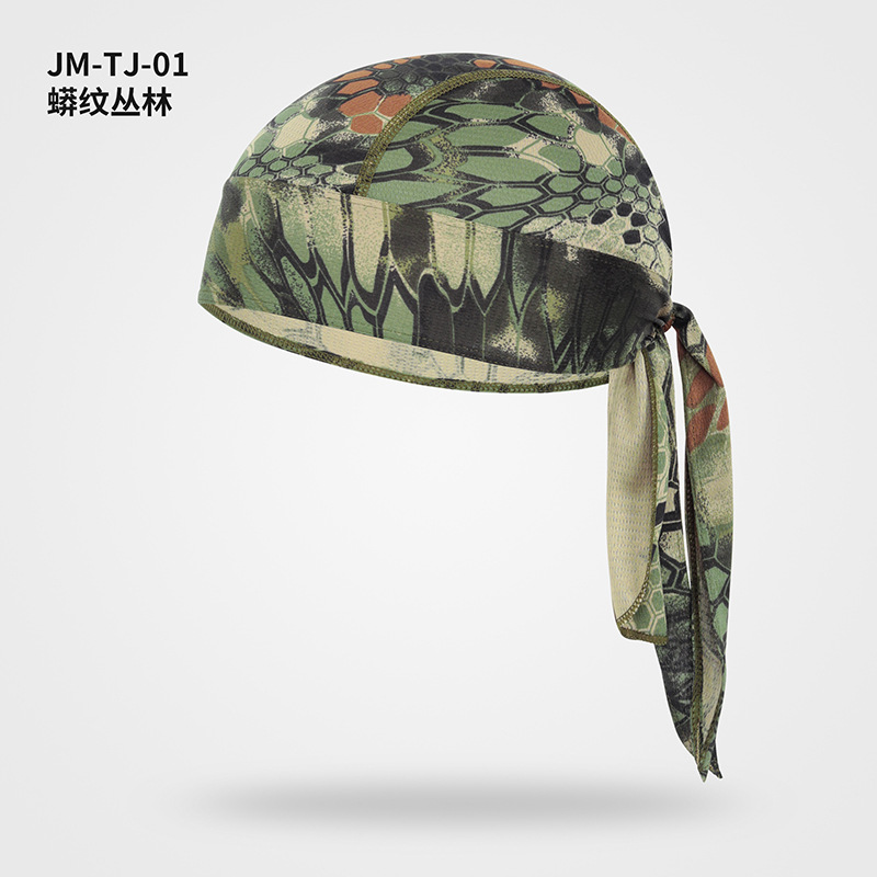 Picture of Outdoor Cycling Pirate Hat Quick-Drying Sports Turban Moisture-Wicking Breathable Sun Protection Hood Pirate Turban Small Hat