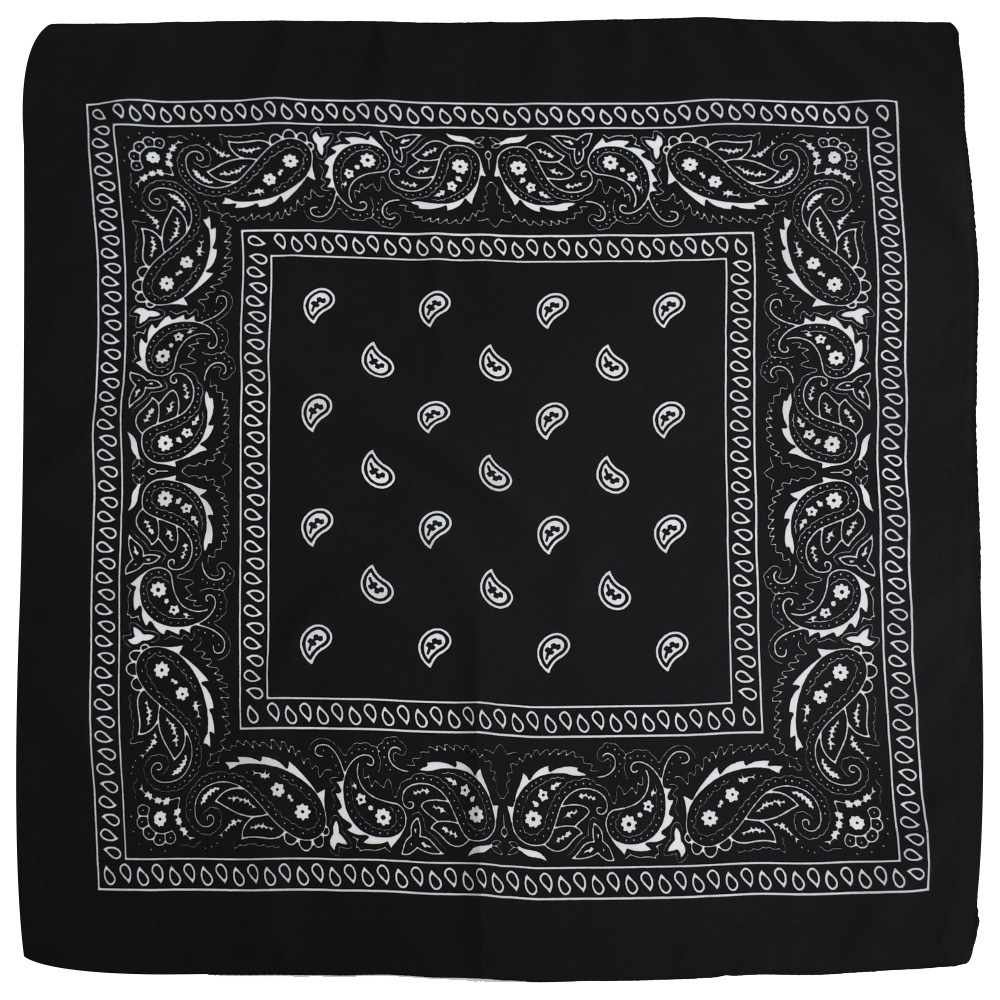 Picture of Factory direct supply in stock polyester square paisley scarf wholesale hip hop hip hop riding cashew flower scarf