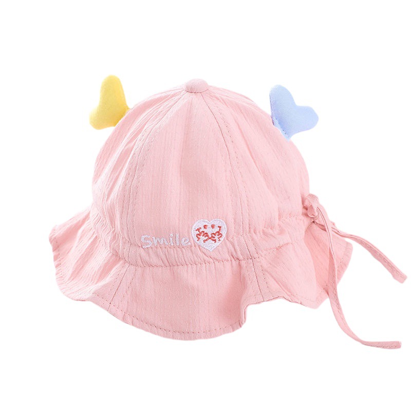 Picture of Baby Fisherman Hat Spring & Fall Thin Adjustable Baby Girl Hat Spring and Summer Princess Cute Boy Sun Hat