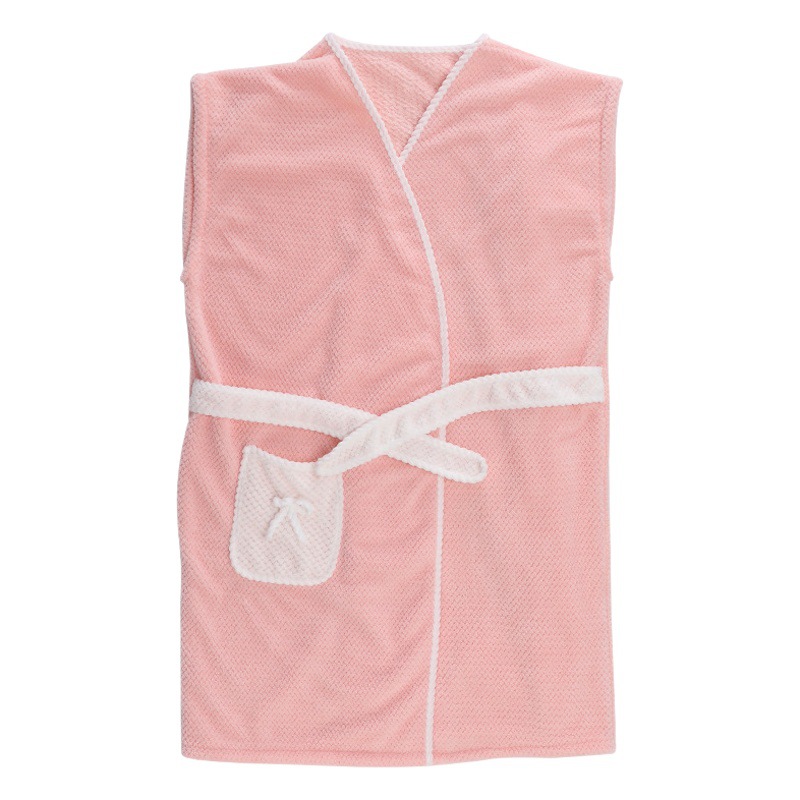 Bath Towel Bathrobe Women's Wearing Wrapping Autumn and Winter Bath Long-sleeved Nightgown Absorbent Cotton Quick-drying 2024 New Style