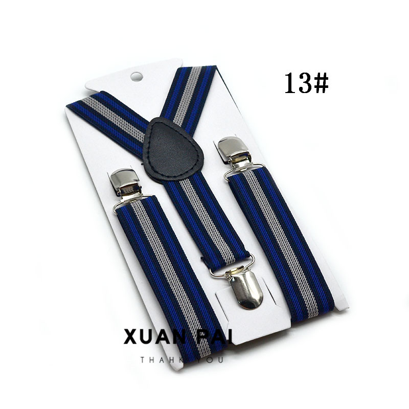 Picture of Children's 2.5cm Strap Clip Vintage Striped Series Boys and Girls Universal Suspender Belt Baby Autumn and Winter Pants Clip