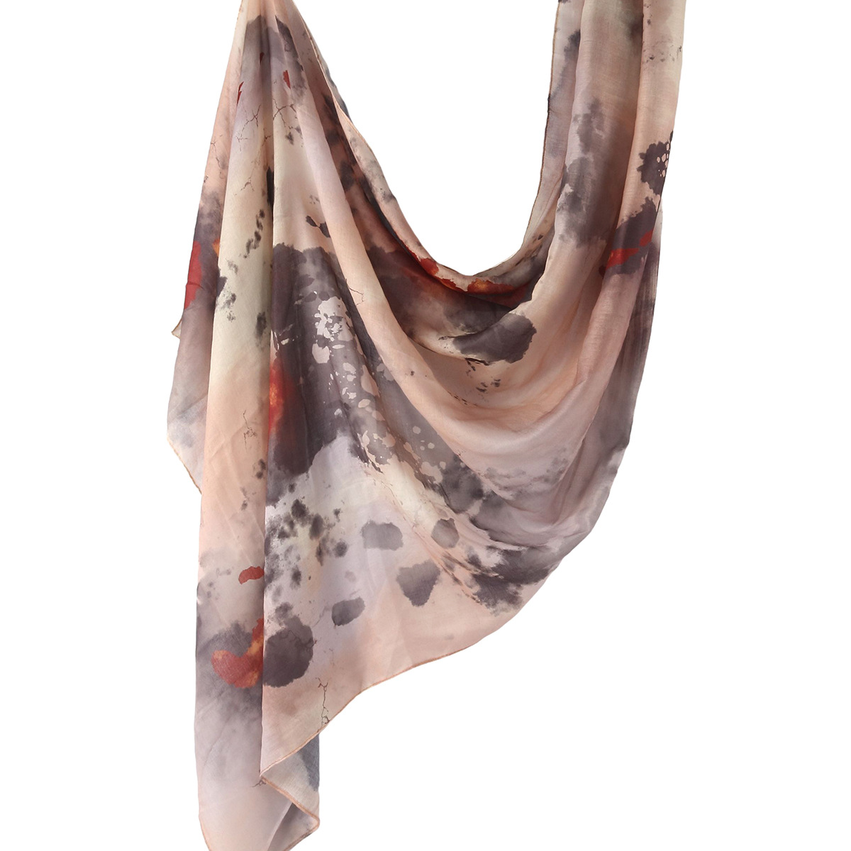 Picture of Best-Selling Watercolor Tie-Dye Cotton Scarf Arabian Satin Polyester Long Scarf Turkish Middle Eastern Scarf