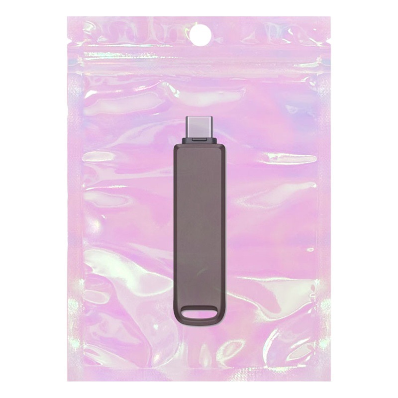 Spot iridescent laser bag jewelry bracelet packaging bag jewelry sealed bag magic color plastic transparent self-sealing bag