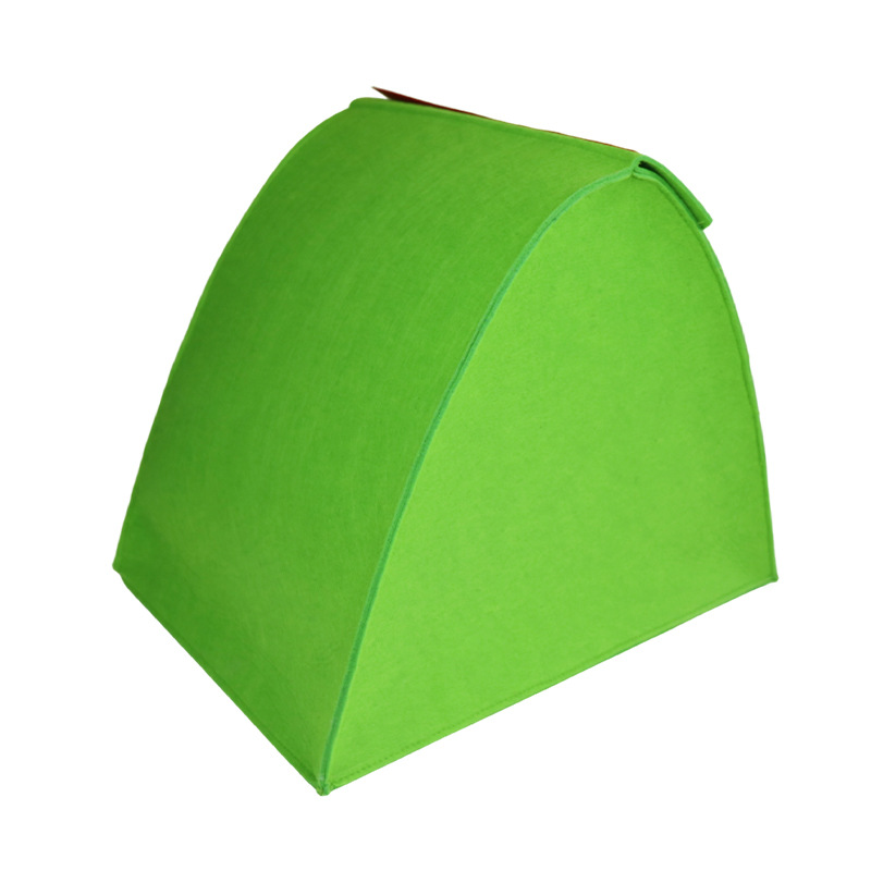 Picture of Creative Color Matching Green Cat Nest Felt Bag Home Living Room Office Business Gift Bag Thickeneded Felt Cat Nest