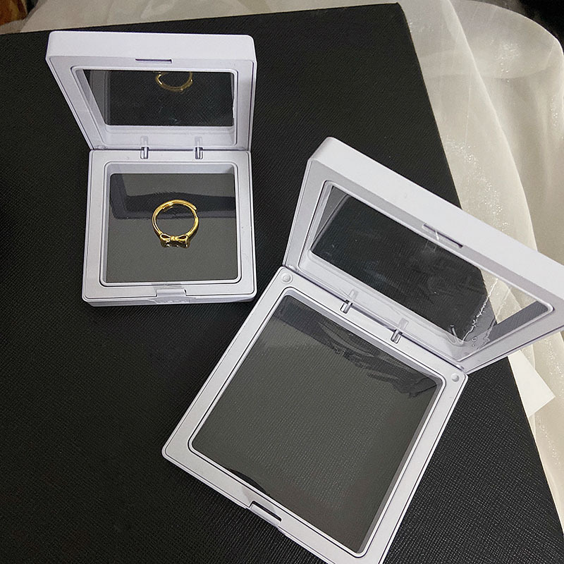 Transparent PE Film Acrylic Dust-proof Storage Box Necklace Bracelet Ring Packaging Simple Small Commodity Jewelry Jewelry