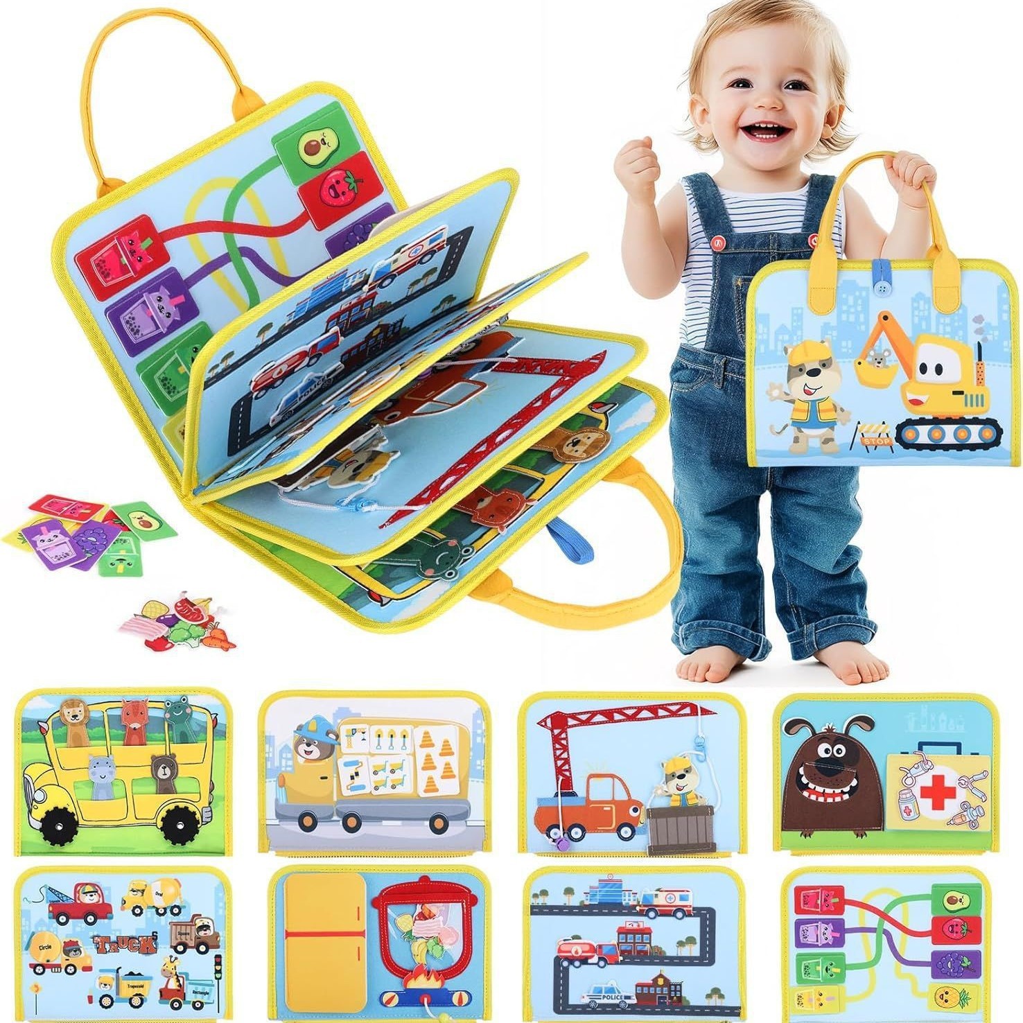Picture of Cross-border foreign trade felt learning board Montessori early education board busy board children's quiet book cloth book in stock wholesale factory