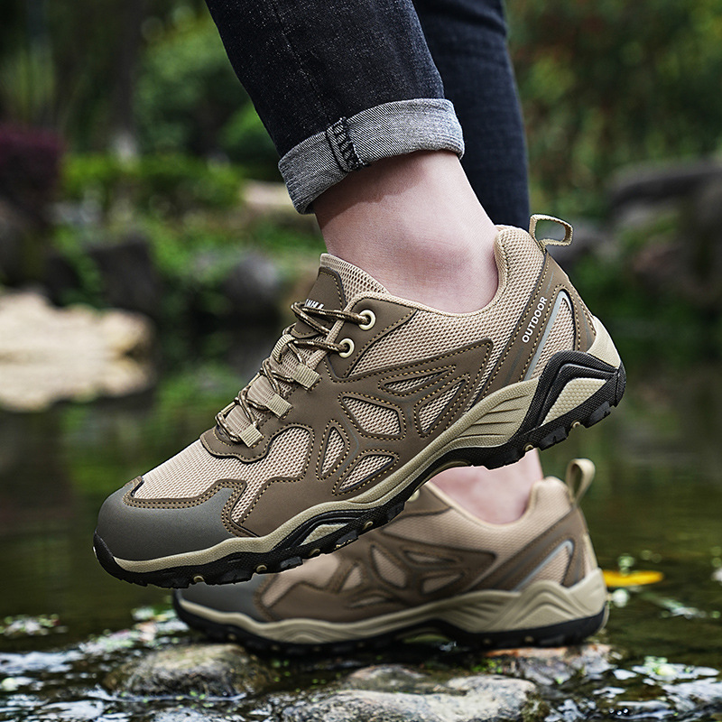 2025 Cross-Border New Men's Large Size Hiking Shoes Fashionable Outdoor Hiking Shoes Breathable Casual Couple Sports Shoes