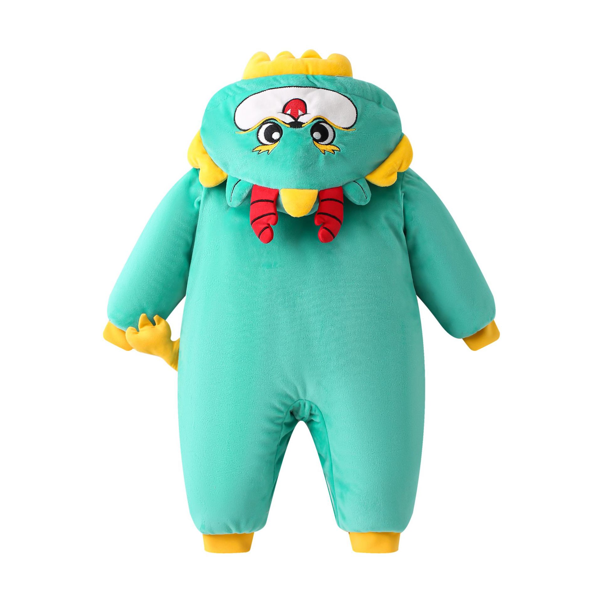 Picture of Baby Jumpsuit quilted super cute romper newborn cute cartoon clothes hooded baby romper