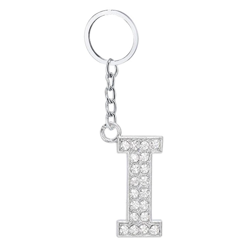 Europe and the United States cross-border Amazon hot 26 English letters encrusted alloy key chain pendant bag hanging accessories