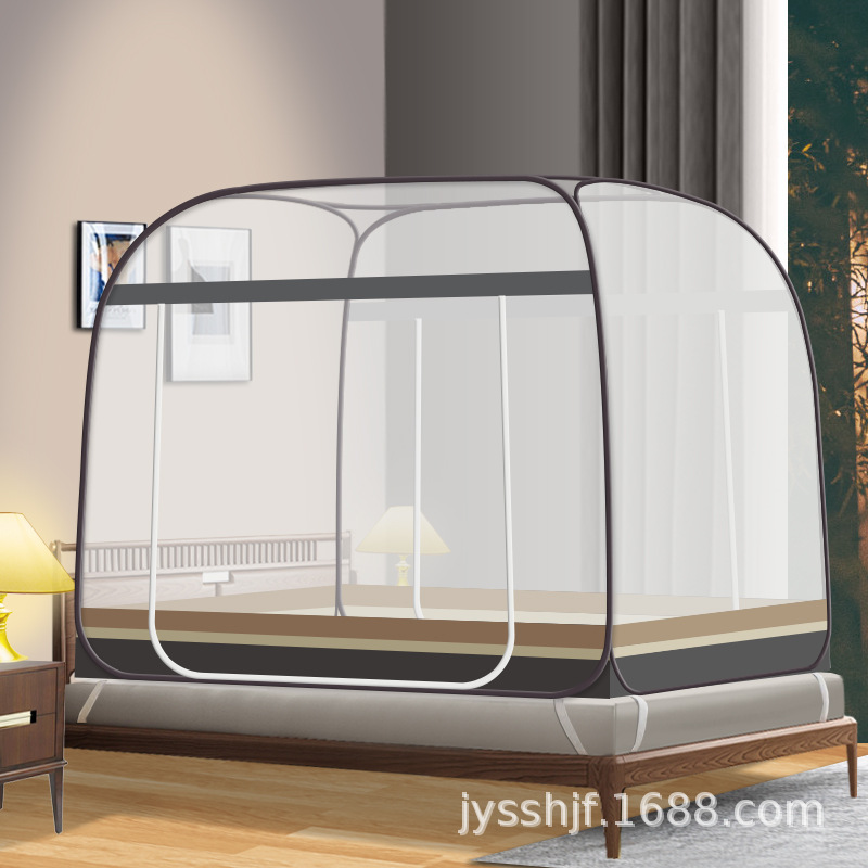 Picture of Mosquito net installation-free Mongolian mosquito net 1 meter 5 bed 1 meter 8 bed foldable removable and washable dust-proof top mesh yarn bottom
