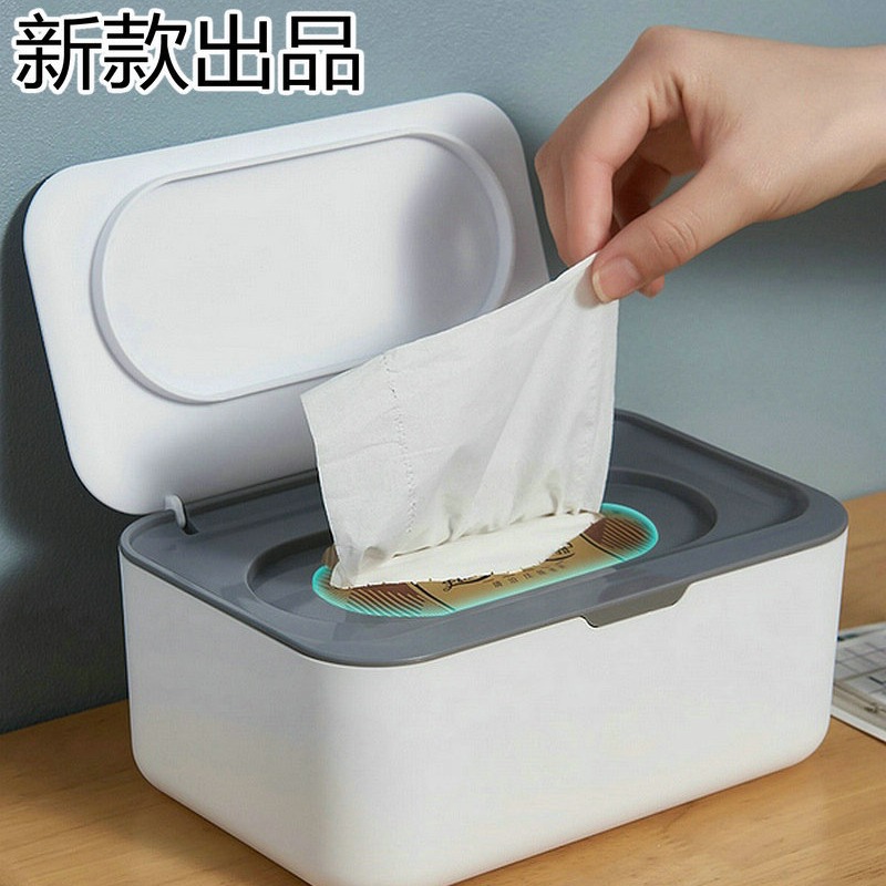 Large-Capacity Wet Wipe Box, Removable Household Wet and Dry Tissue Box, Sealed Dust-Proof Mask Storage Box, Essential Storage