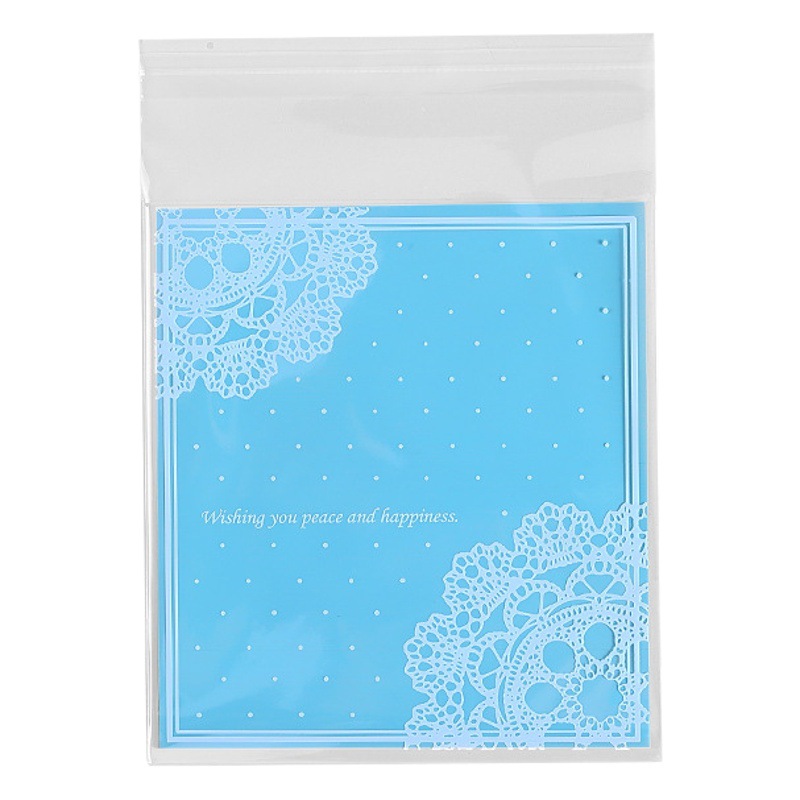 3 Color Korea sweet lace snowflake crisp cookies cow rolled cake moon cake packaging bag wholesale 10*11