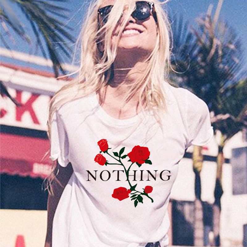 Hot cross-border women's short sleeve T-shirt nothing Rose a generation of S-3XL