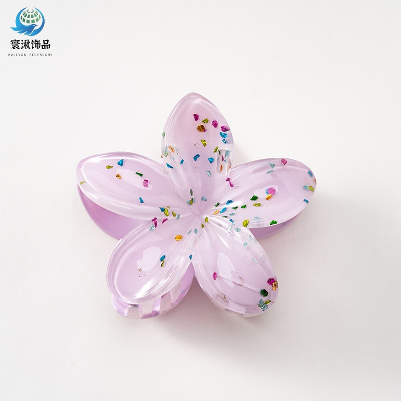 Picture of Cross-border egg flower clip large high-grade gradient Flower hairpin back head updo ponytail shark clip headdress