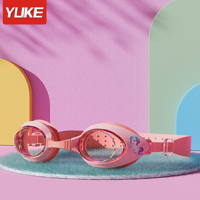 Picture of Children's swimming goggles waterproof anti-fog HD boys and girls professional swimming glasses swimming cap set diving special equipment