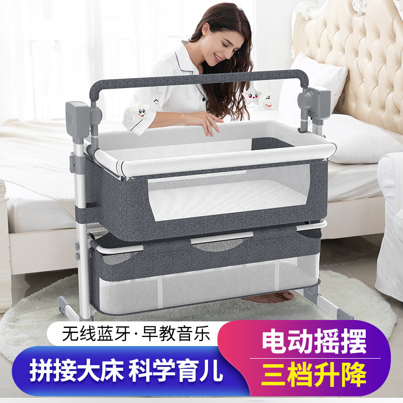 Picture of Cross-border Baby Multifunctional Electric Cradle Rocking Bed Rocking Chair Newborn Smart Baby Bedside Bed Sleeping Basket