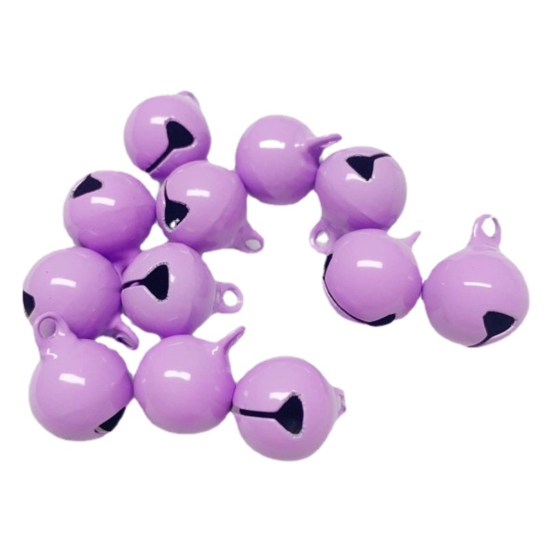 14mm Candy Color Baking Paint Small Bell Baking Paint Color Metal One-word Round Bell DIY Keychain Jewelry Hanging