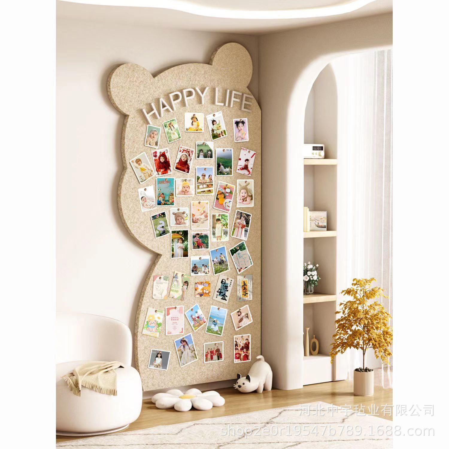 Ins Cork Board Message Board Creative Wall Decoration Background Wall Photo Wall Felt Display Board Student Noteboard