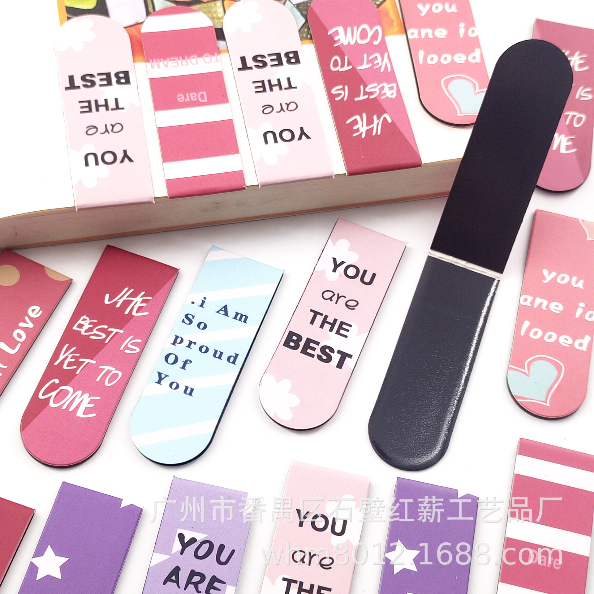 Hanging card magnet bookmark spot magnetic bookmark Amazon hot selling bookmark paper magnetic bookmark soft magnetic bookmark