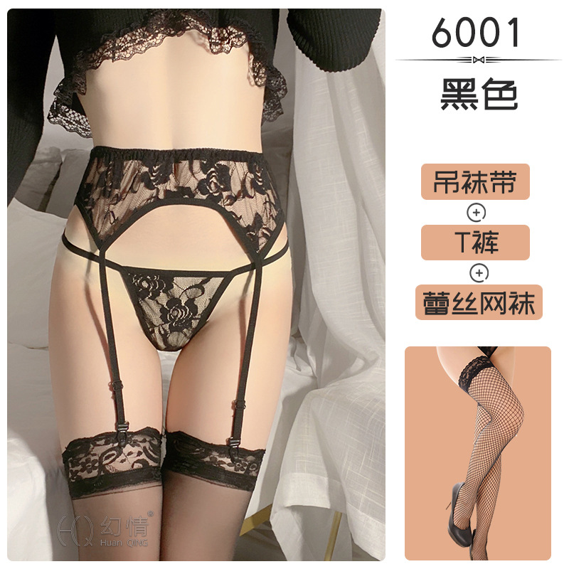 Picture of Fantasy Hot Selling European and American Foreign Trade Corset Lace Perspective Plus Size Garter Belt Sexy Accessories Garter Set