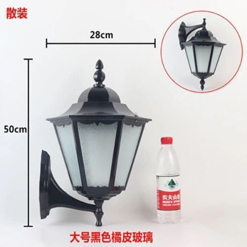 Picture of Small hexagonal wall light, outdoor lamp, outdoor wall lighting, European style retro balcony, waterproof, antique, bronze black