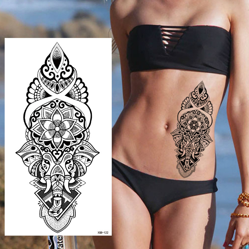 Picture of Children's cartoon flower arm sticker half arm full arm pink pig funny cross-border Henna creative color tattoo sticker wholesale