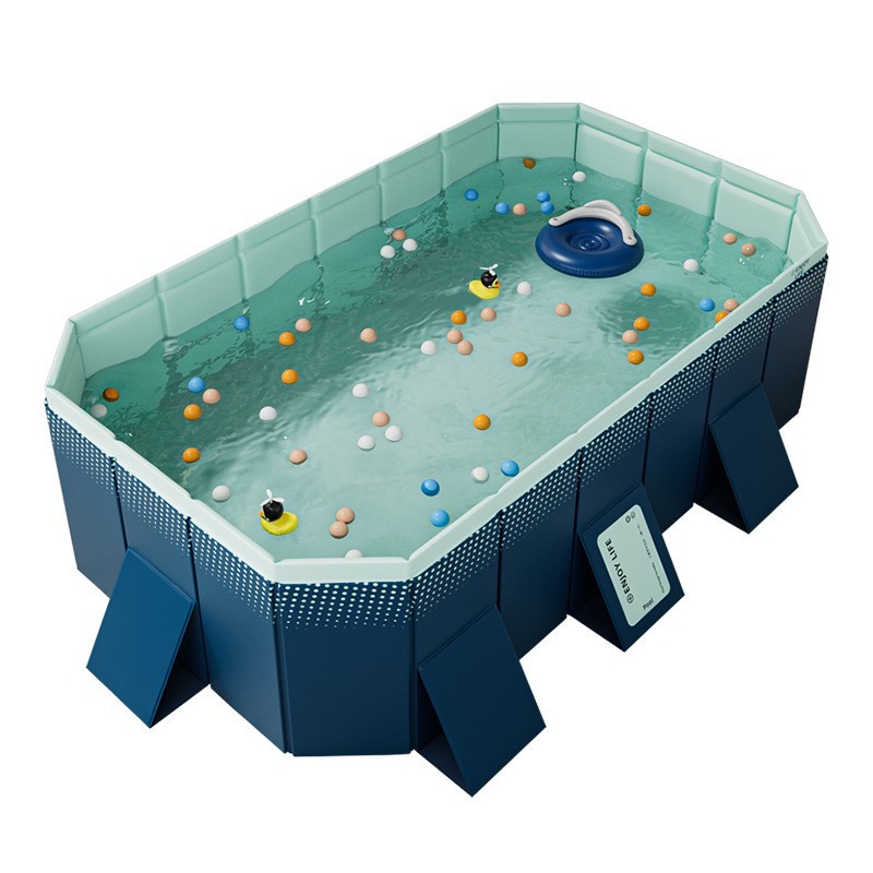 Picture of Circle Qi Swimming Pool Thickened Wear-resistant Inflatable Swimming Pool Outdoor Non-inflatable Foldable Paddling Pool Children's Household Pool