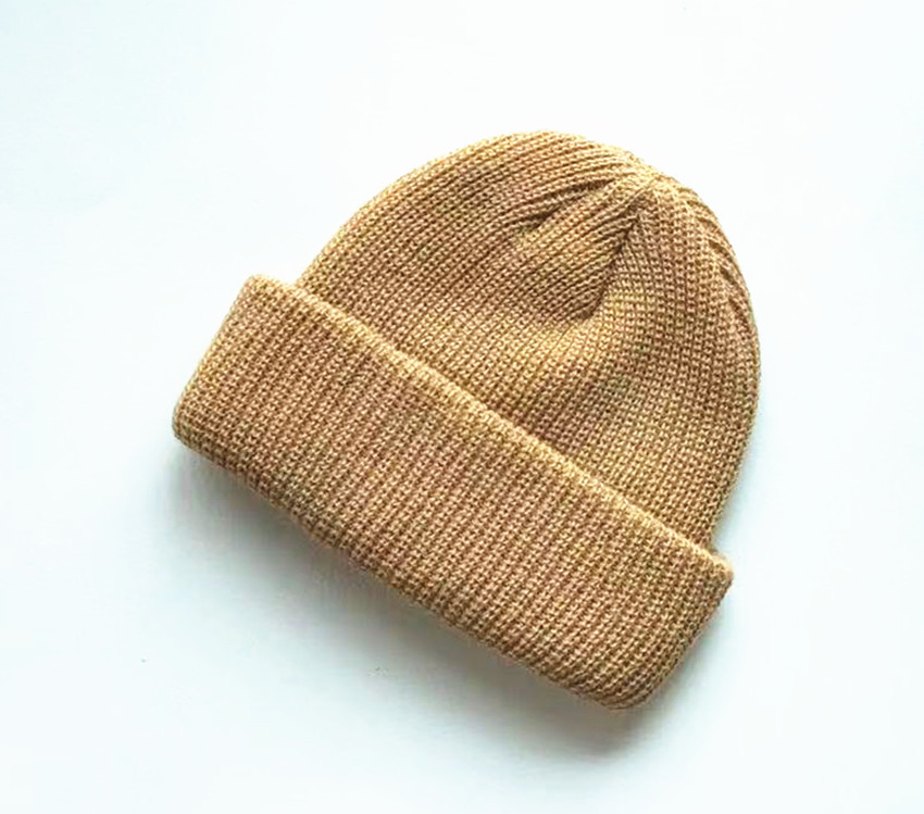 Picture of 2020 Cold Hat Men's Melon Hat Winter Women's Autumn and Winter Solid Color Watermelon Knitted Wool Hat Pullover Ski Hat