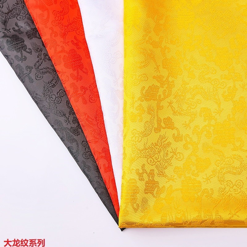150cm polyester dragon antique performance costume silk satin fabric sachet sachet hand-woven brocade jacquard fabric