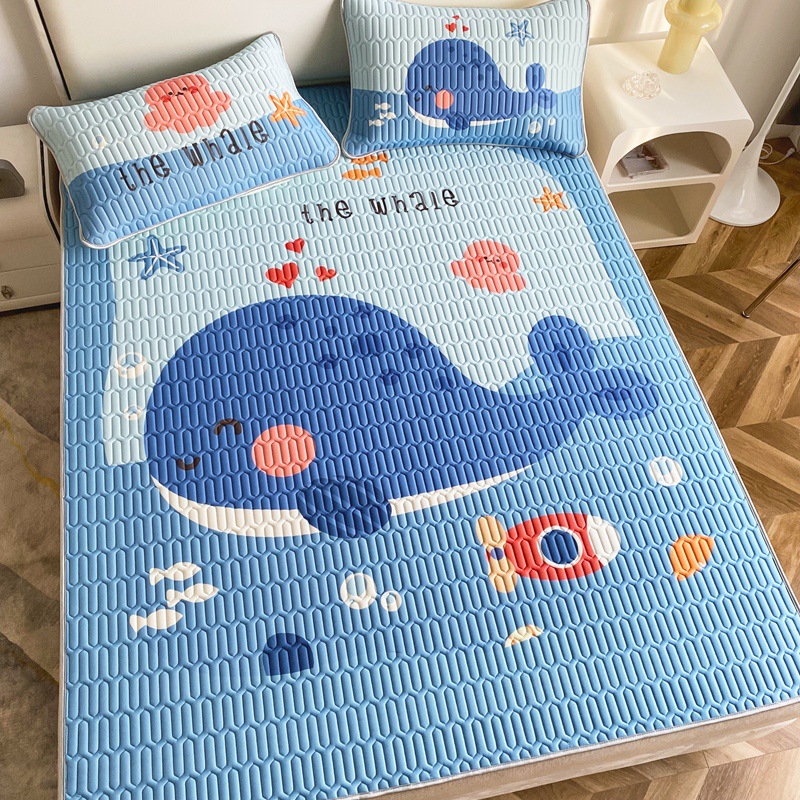 Picture of 2023 new large version of digital printing latex mat three-piece summer bedding air-conditioning mat washable