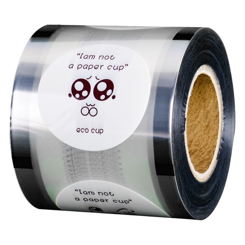 Milk tea plastic cup sealing film disposable 90/95 caliber soybean milk packaging Cup sealing film sealing cup film logo