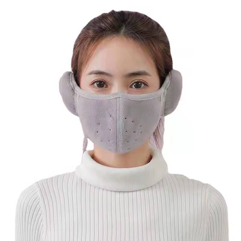 Picture of Anti-freezing Ear Protective Warm Mask Two-in-One Thickened Cold-proof Windproof Breathable Three-dimensional Washable Universal Warm Mask