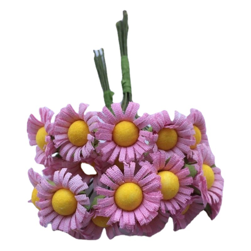 Artificial Daisy Flowers, Silk Rose Flowers, Sunflower Dried Flowers, Fabric Wild Chrysanthemum DIY Accessory Decoration