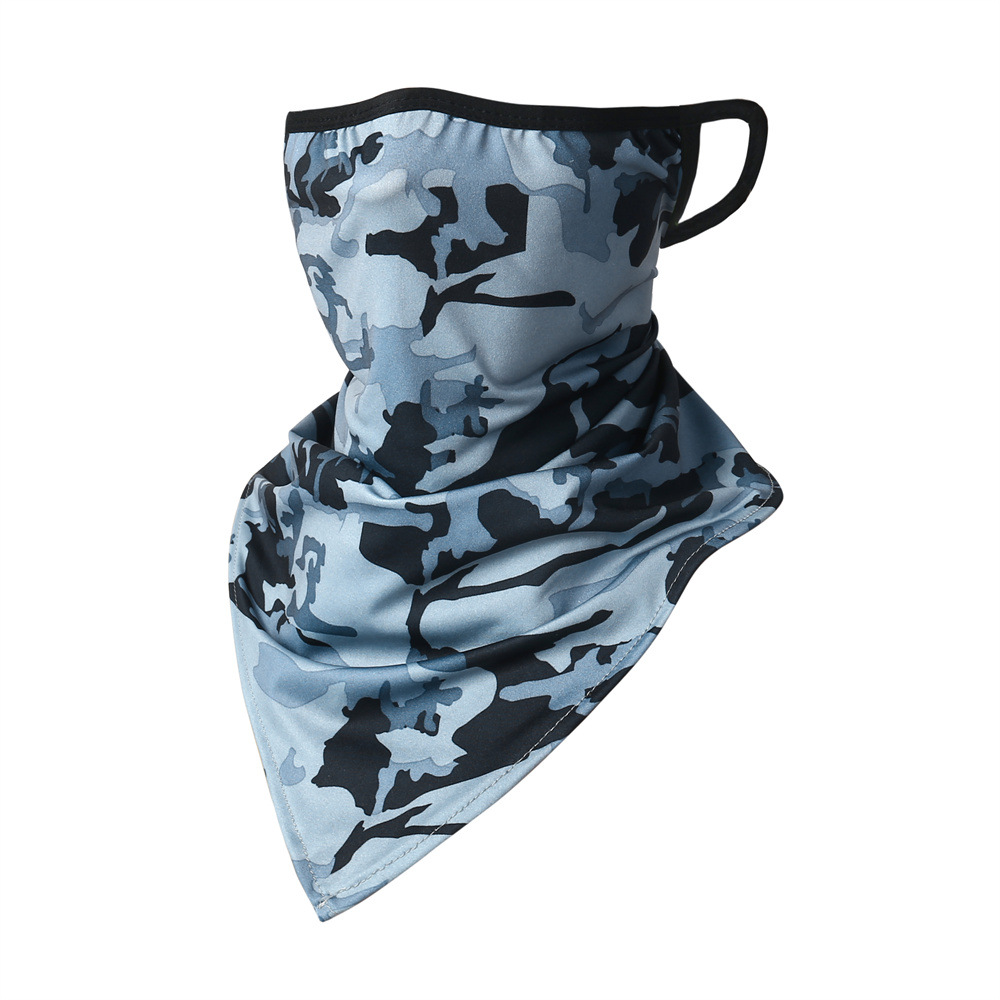 Picture of Outdoor riding triangle towel ice silk sunscreen hanging ear triangle towel summer sports outdoor breathable fishing camouflage mask