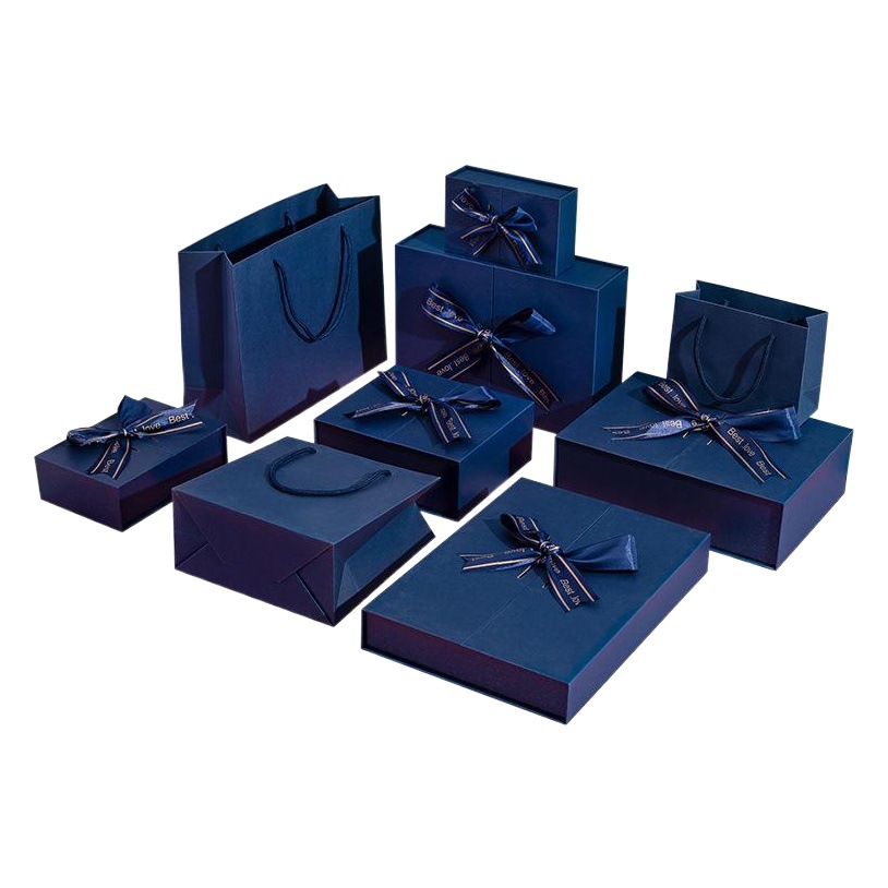 Spot blue split gift box Net red gift box business gift box Tanabata birthday gift box
