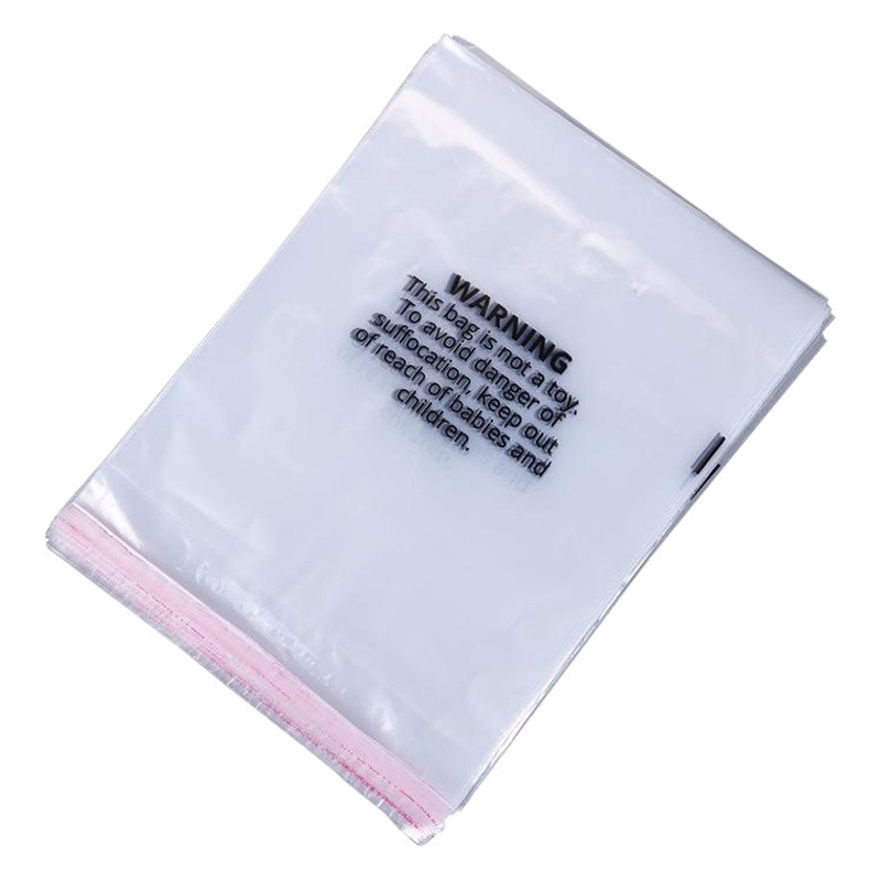 Factory direct supply transparent self-sealing bag explosion-proof side pe flat plastic bag self-adhesive self-adhesive bag spot wholesale