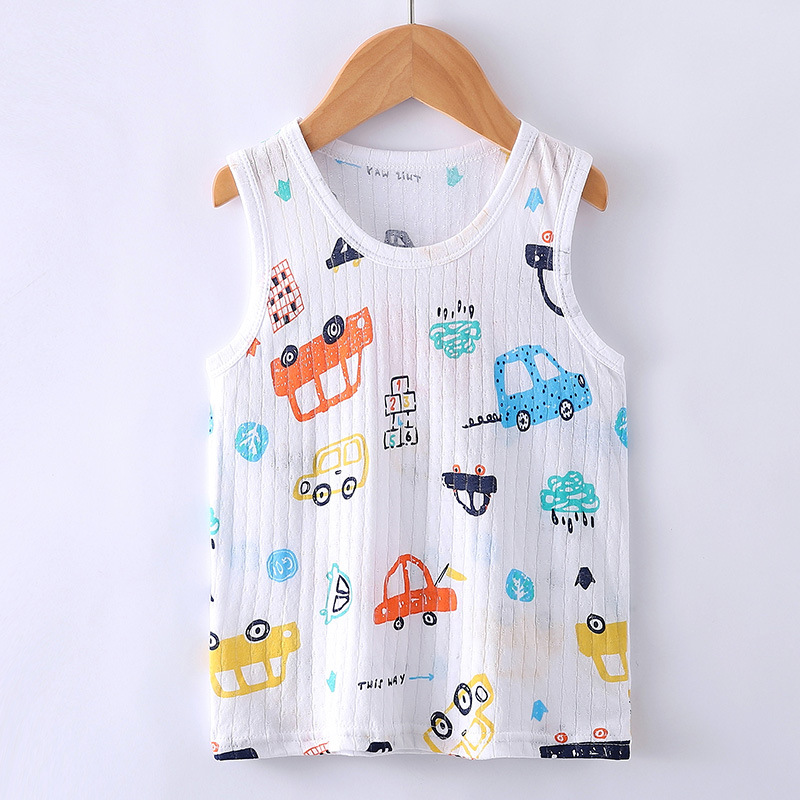 Picture of Children's vest summer cotton thin boys and girls baby breathable bottoming belly baby sleeveless small vest wholesale