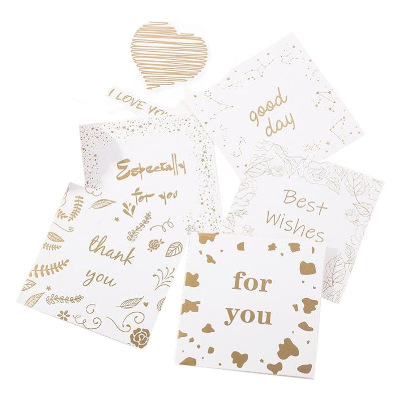 Teachers' Day Greeting Card Tanabata Valentine's Day Gift Creative Blessing Festival Birthday Thank You Card 6 Stamping Envelopes