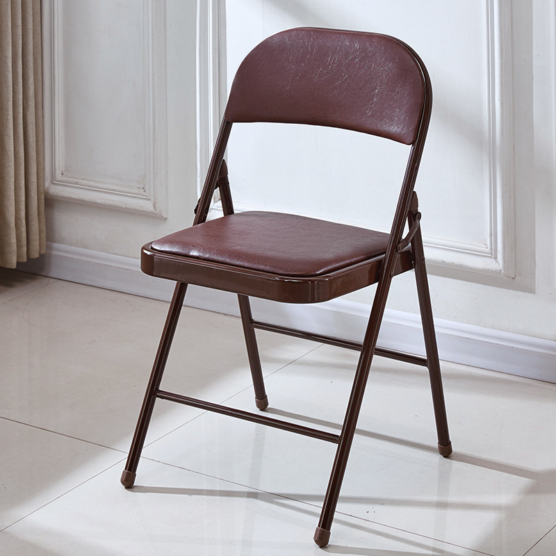 Picture of Manufacturer Wholesale Office Meeting Folding Chair Metal Chair Simple Household Back Chair Training Exhibition Chair Dormitory Chair