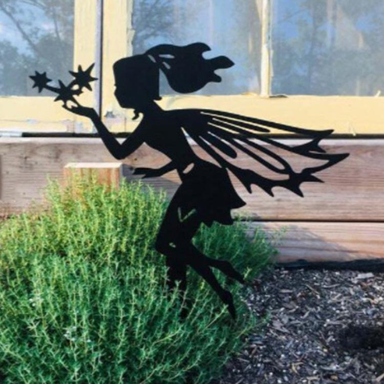 Picture of Cross-border new elf pendant decoration flower fairy garden sculpture fairy garden metal iron crafts