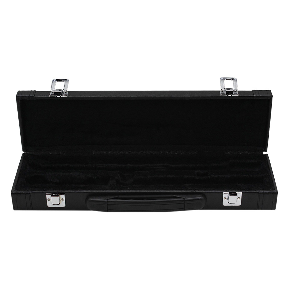 Cross Border Hot Sale 16 Holes Flute Box Portable Durable Flute Storage Box Leather Handbag Wind Instrument Box