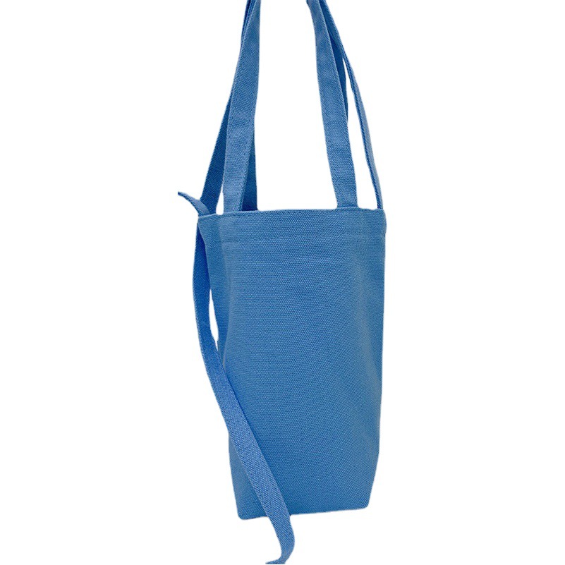 Cup cover bag crossbody simple solid color kettle bag portable cup portable protective case canvas bag
