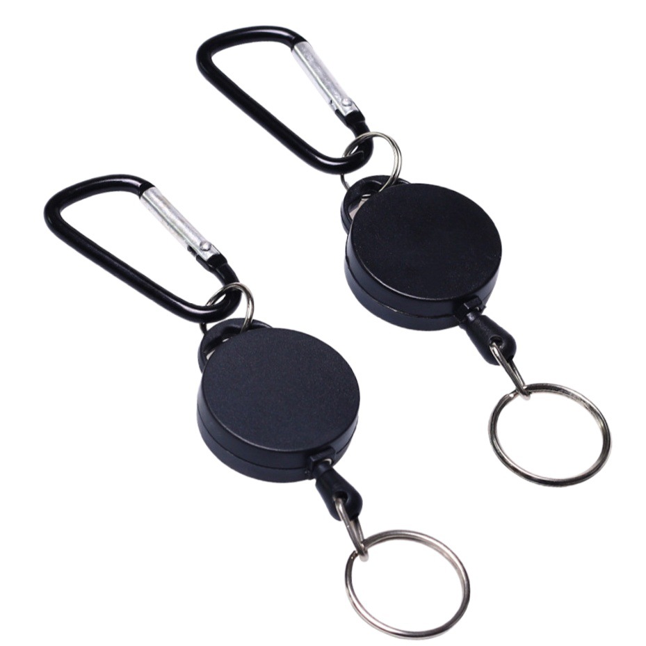 Amazon Combination Frosted Telescopic Keychain Easy-Pull Buckle Plastic Easy-Pull Carabiner Fishing Rope
