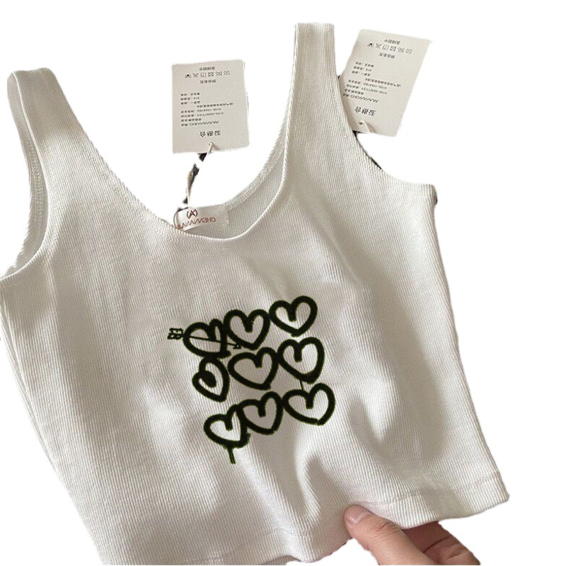 American-style Sweet Spice Girl Inner Small Sling Ice Silk Vest Women's Summer Thin Design Sense Short Outer Wear Sleeveless Top