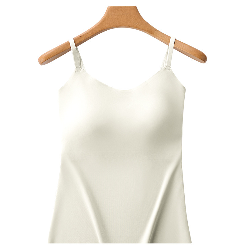 Picture of Beautiful Back Sling Long Vest with Chest Pad Without Steel Ring Fixed Cup Outer Wear Seamless Bottoming Large Size Camisole for Women