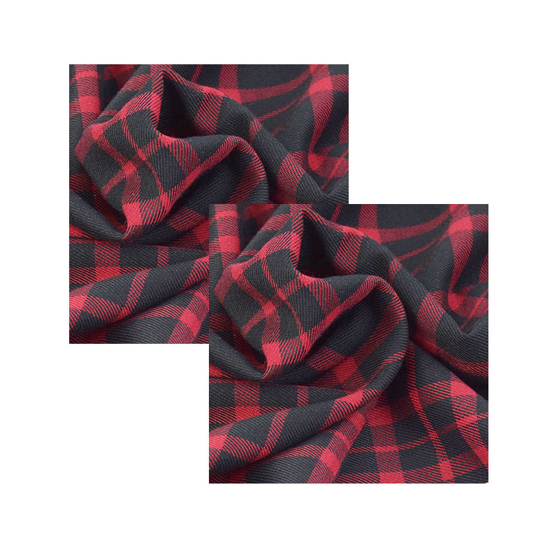 Yarn-dyed fabric polyester viscose yarn-dyed plaid trousers 32 pairs 84*52 women's windbreaker suit Plaid fleece fabric