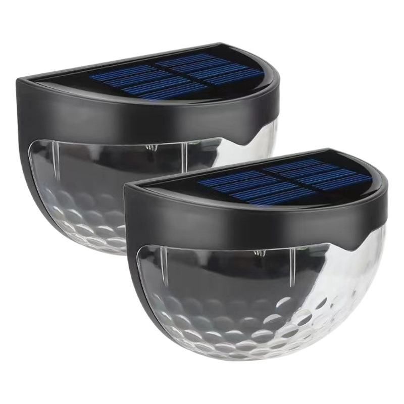 Cross-Border solar fence light 6LED semicircle table ladder light garden balcony wall light fence courtyard decorative wall light