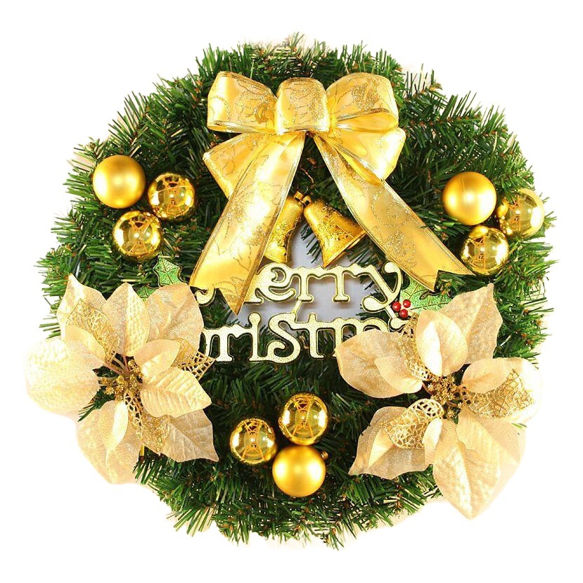 Christmas wreath simulation hot Christmas decoration shopping mall hotel 30cm Christmas wreath pendant wholesale